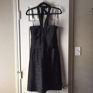 BCBG MaxAzria black ruffle dress size 10